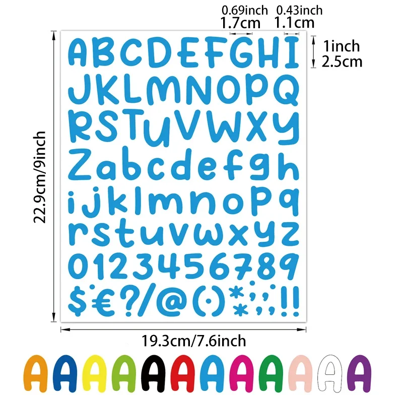 

Cartoon Alphanumeric Letter Stickers Colorful Set Kids Learning Stickers Children Enlightenment English Learning Bonus Stickers