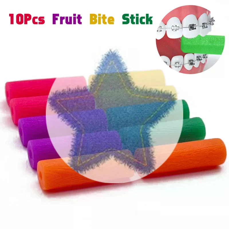 

(HS)10Pcs Chewies Aligner Fruit Flavor Adult Gum Bite Stick Invisible Bite Braces Tooth Correction Dental Supplies