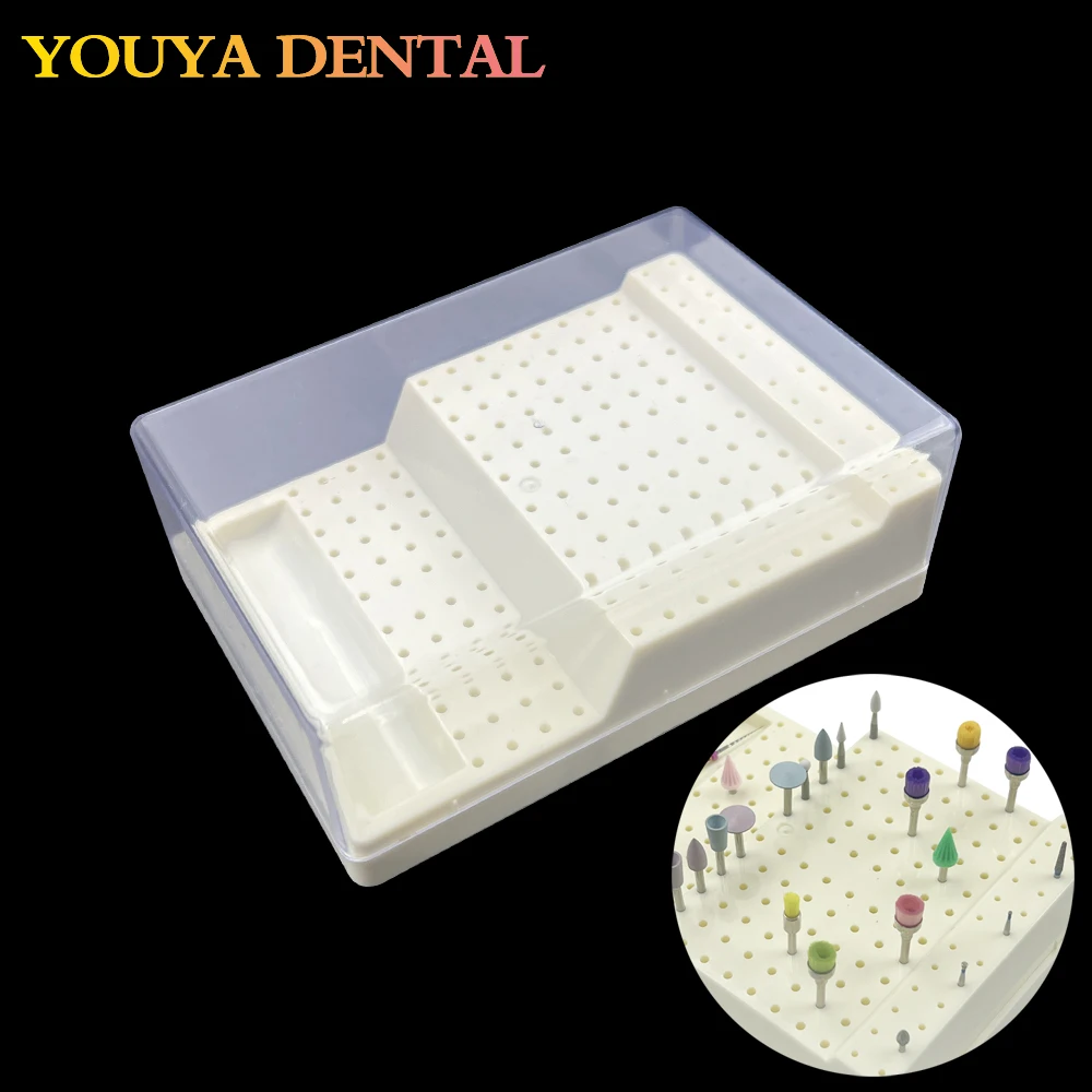 

168Holes Disinfection Box Dental Burs Box Drill Diamond Stand Block Sterilizer Placement Case Holder dentistry sterilization box