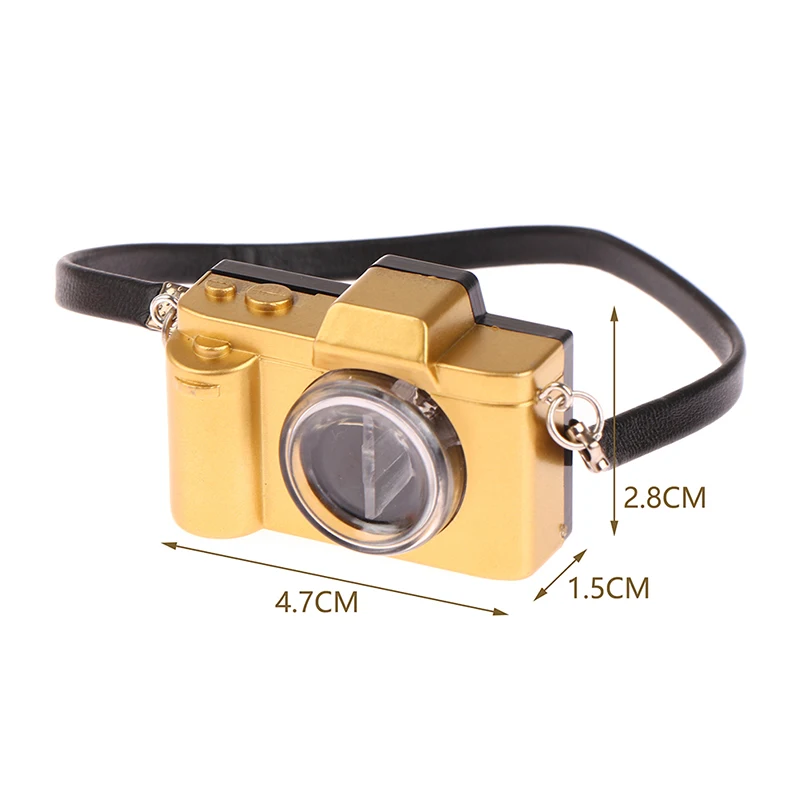 1/6 1/12 Dollhouse Miniature Retro Camera for Doll Accessoires Decoration Kids Pretend Play Toys Gift