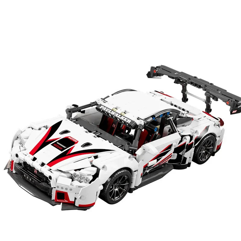 RC Sports car Electronic Building blocks White Super Racing car Brick model Speedcar remote control vehicle Children's gift