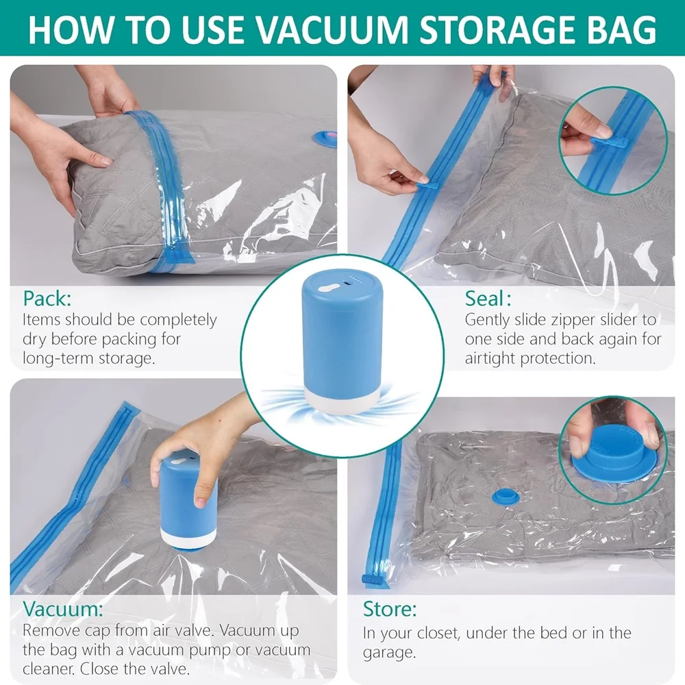 Electric Pump Vacuum Storage Bags, Space Saver