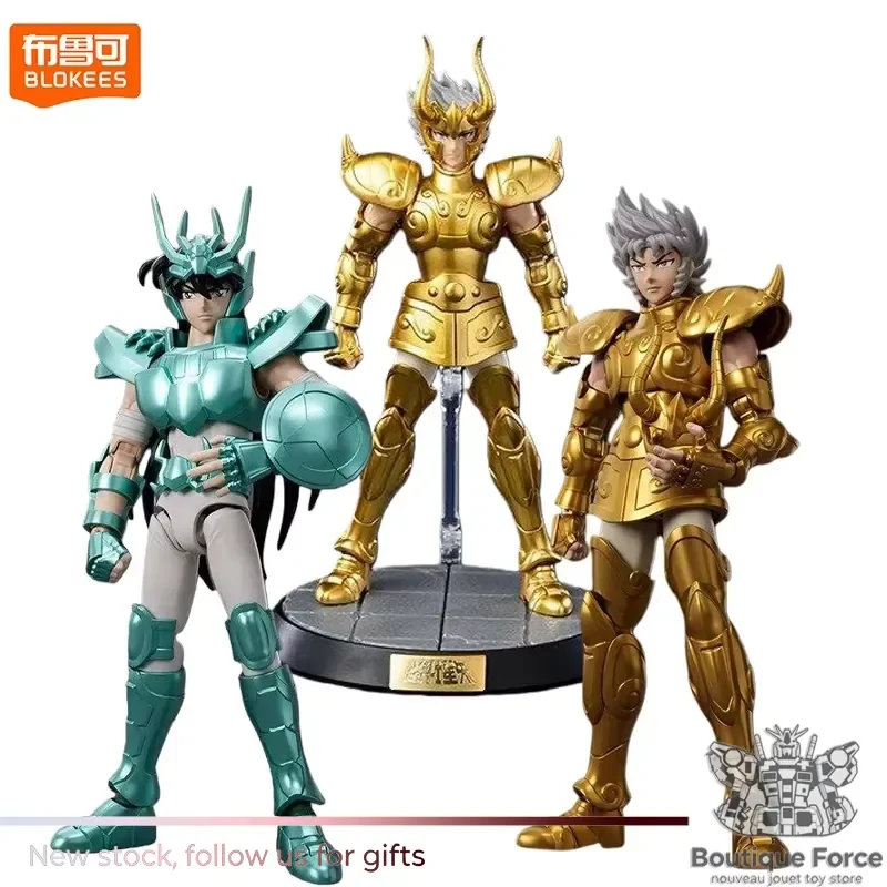

Blokees Saint Seiya Shiryu Action Figures Death Mask Shura Anime Toy Collectible Model Kit Official Licensed Original Box