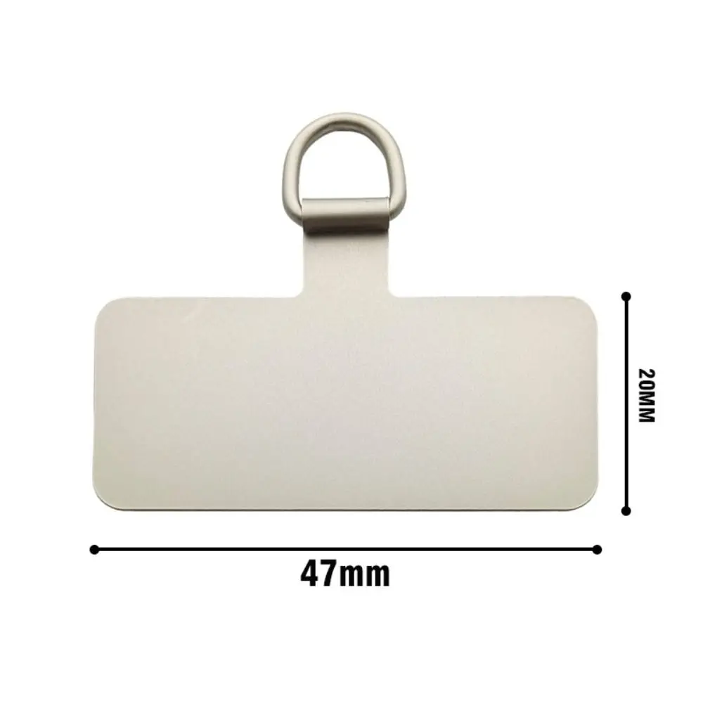 Liga de alumínio Metal Phone Case Clip, Universal Pendurar Cabo Tab, Lanyard Junta Patch, Pendurado Pedaço Patch, 0,3mm