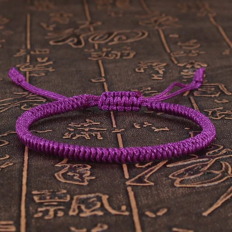 Tibetan Buddhist Bracelet Lucky Handmade Braided Adjustable King Kong Knot Red Thread Charm Bracelets for Women Men Couple Lover