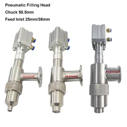 Anti Drip Leak Filling Nozzle 304 Stainless Steel Pneumatic Liquid Paste Filling Head Chuck Type Accessories Of Piston Fillier