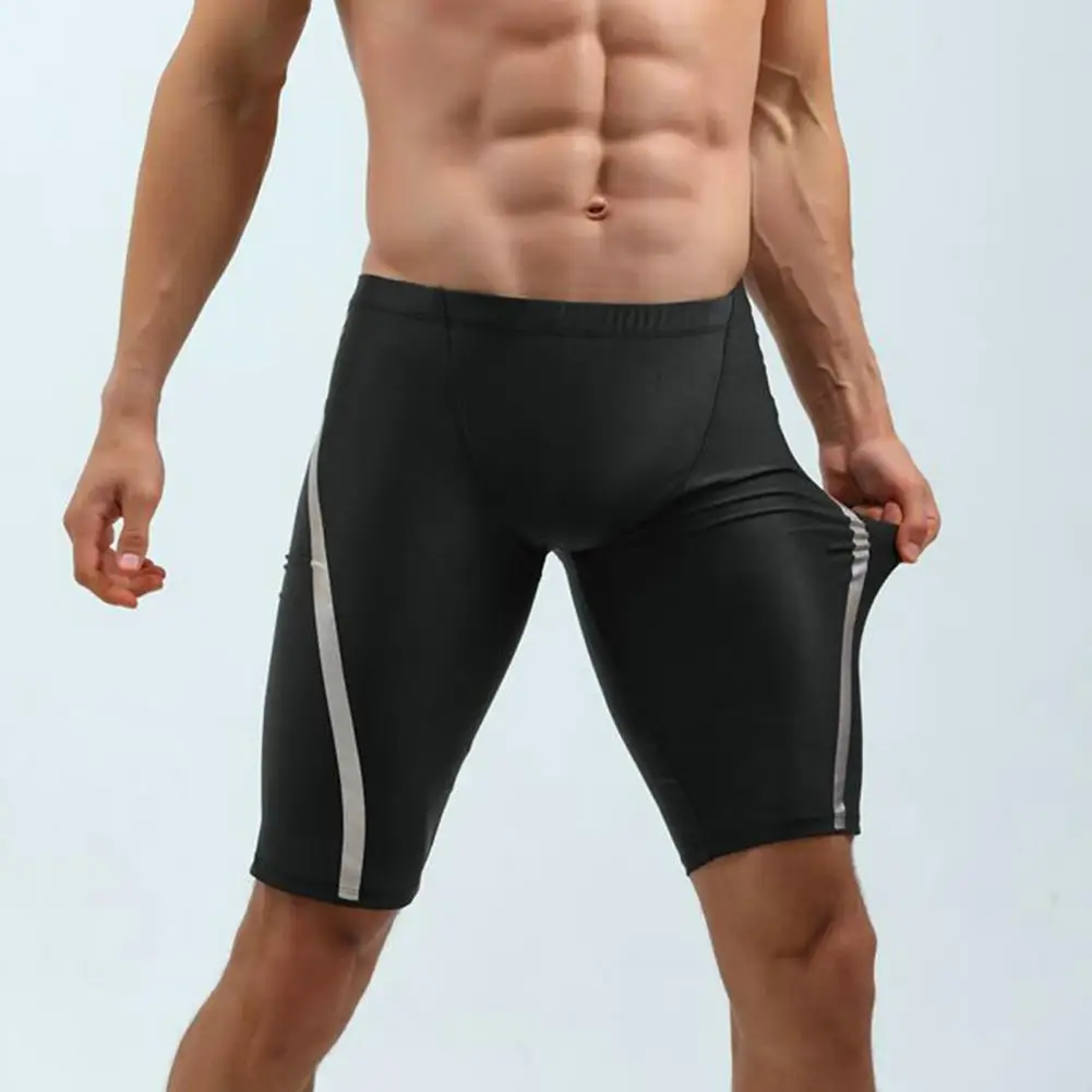 2Pcs/Set Swimming Suit Short Sleeve Top Shorts Set Letter Print Top Boyshorts Men Swimsuit