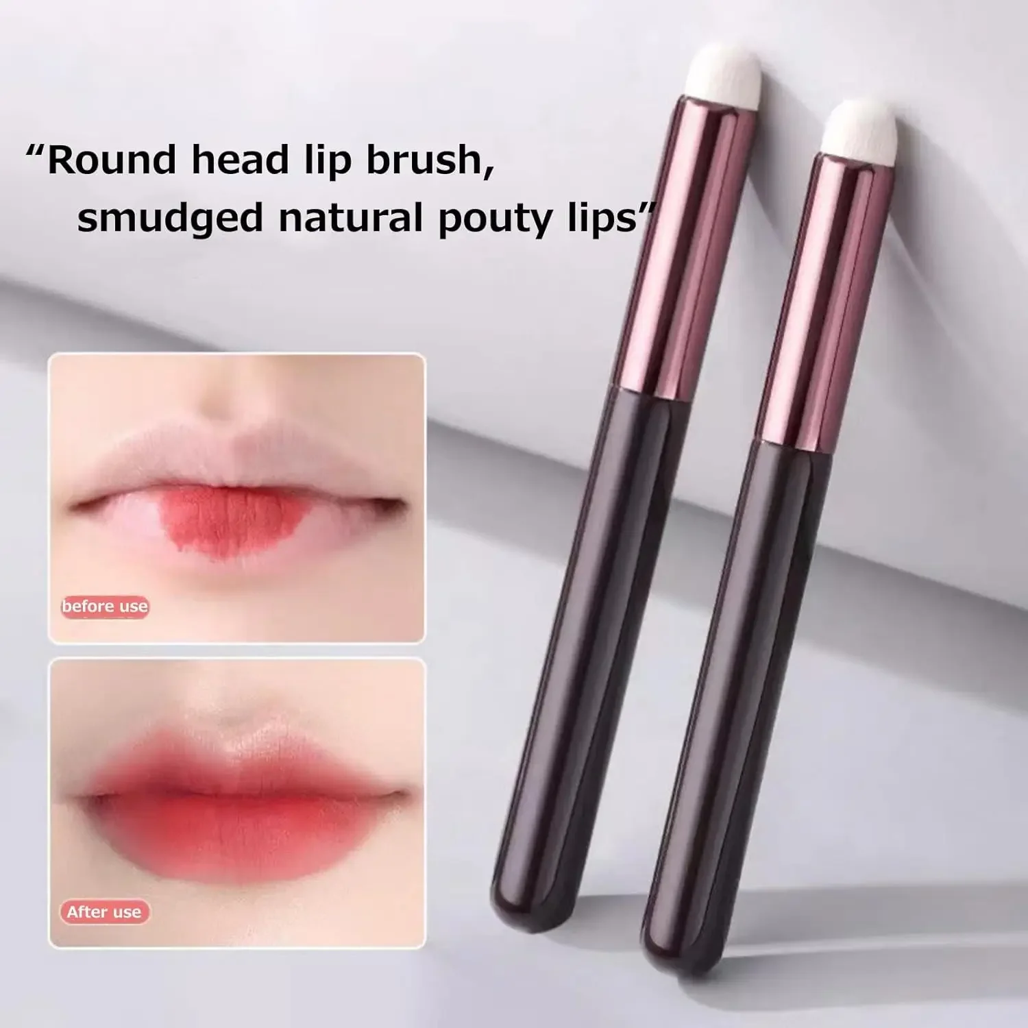 1Pcs Professional Lip Makeup Brush Round Head Multifunctional Smudging Lipstick Concealer Eyeshadow Highlighter Liptints Cosmeti