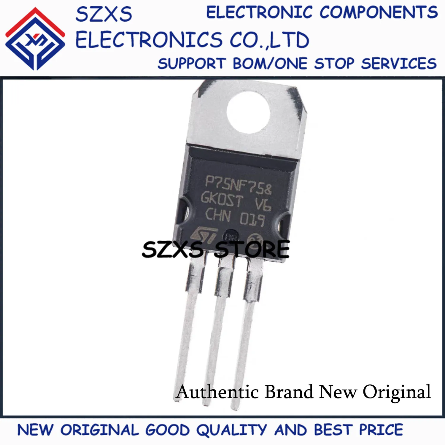 New Original 10Pcs STP75NF75 P75NF75 TO-220 80A 75V MOSFET Field Effect Transistor In Stock Electronic Components Good Quality