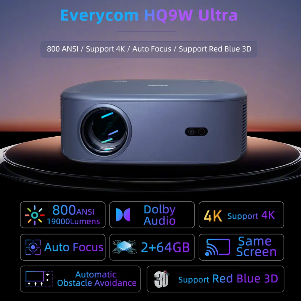 4k Projectors Hd 4k 1080p Home Theater Android 12 1080p Projector 4K Projector HQ9W Ultra Video Projecteur