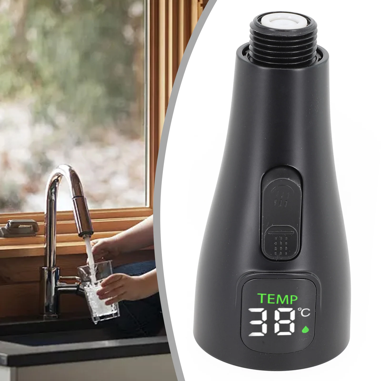 

For Kitchen Faucet Faucet Head Kitchen Swivel Head Reduce Bills Tap Nozzle Replacement Elegant Ergonomic Design Anti Corossion