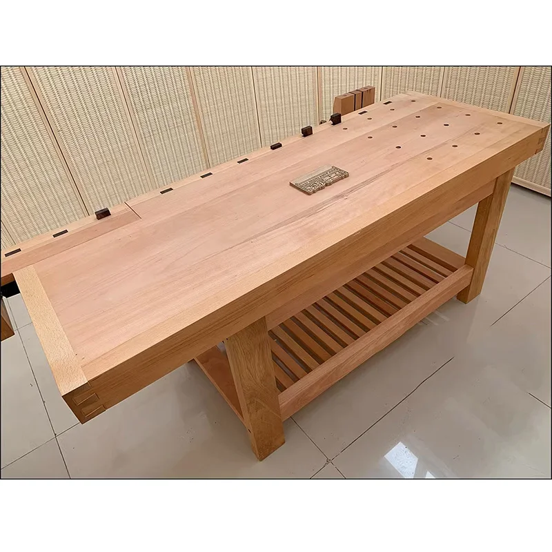 Woodworking table Multifunctional woodworking workbench Woodworking repair table DIY manual bench bench Beech solid wood