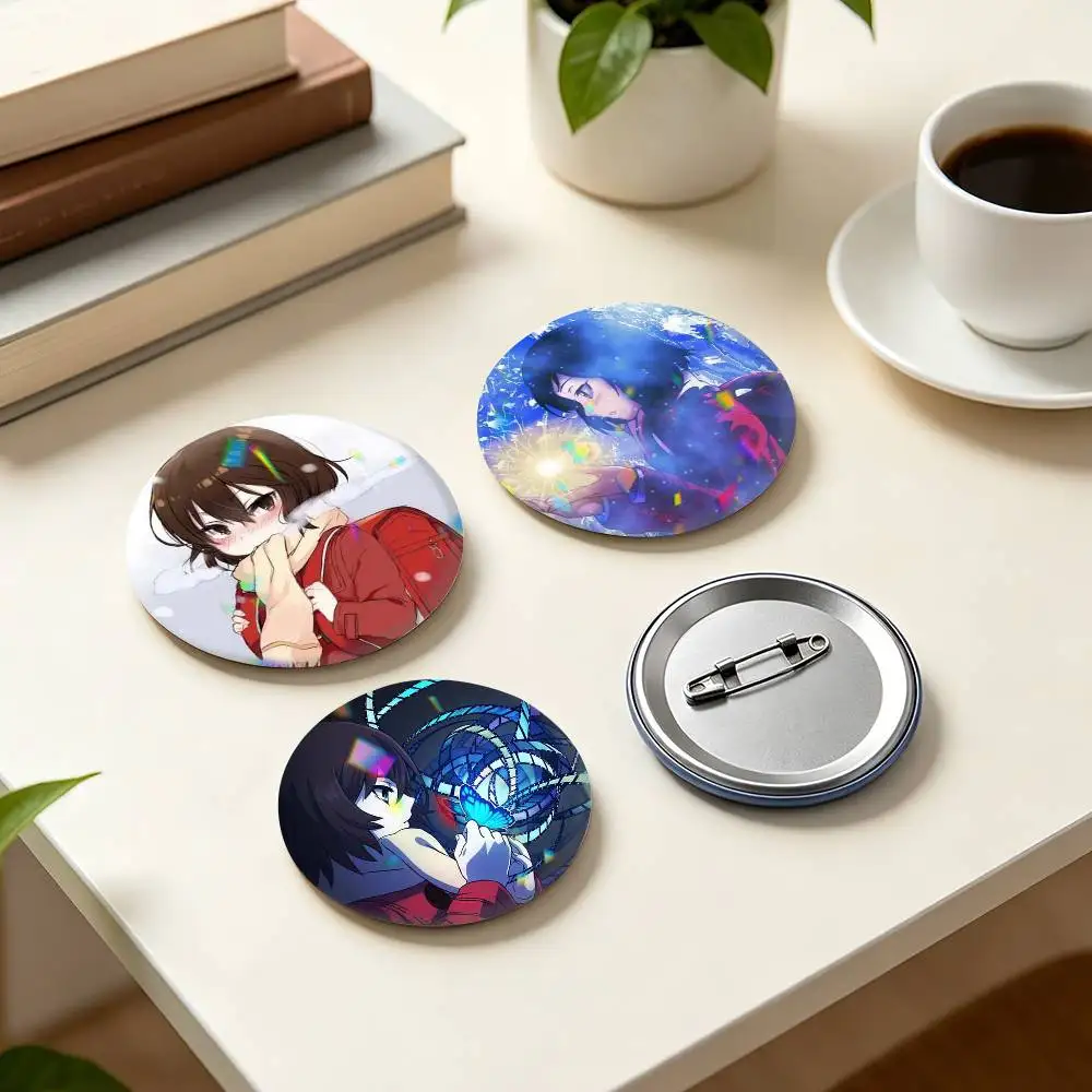 E-Erased Anime K-Kayo H-Hinazuki  25mm 32mm 44mm 58mm 75mm Brooches Badges Pins for Accessories Gift