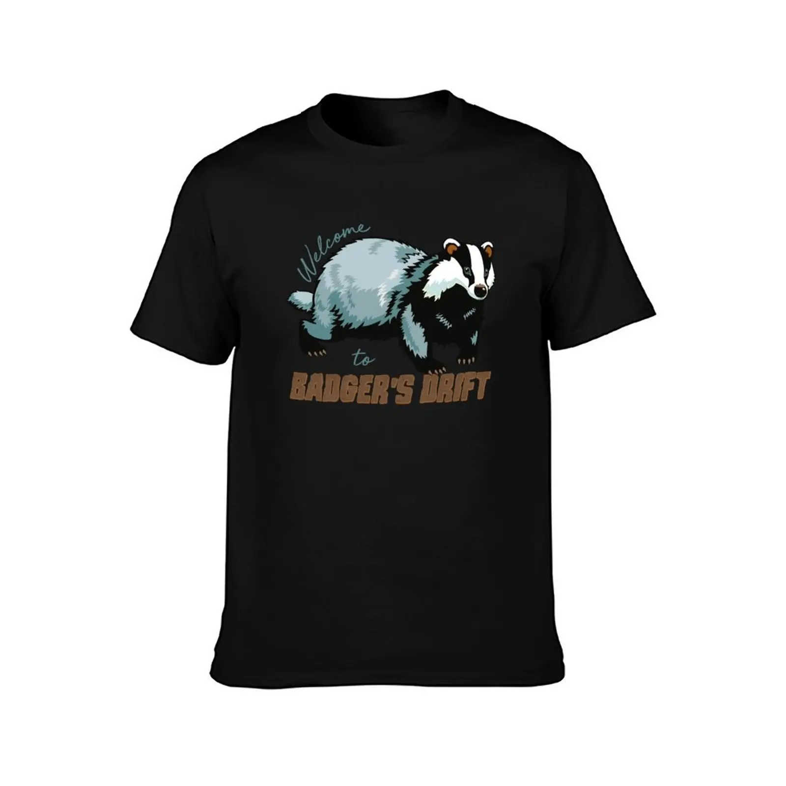 Welcome to Badger’s Drift T-Shirt Plus Size Loose Short Sleeve Top T-Shirt