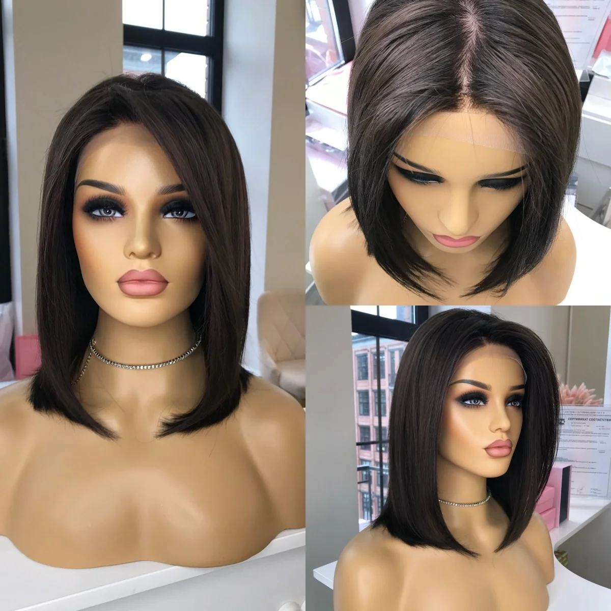 

Short straight Bob Dark Blonde Brown Wigs Glueless Wig For Women Daily Wear Natural Black Wigs On Clearance Cheap Wigs