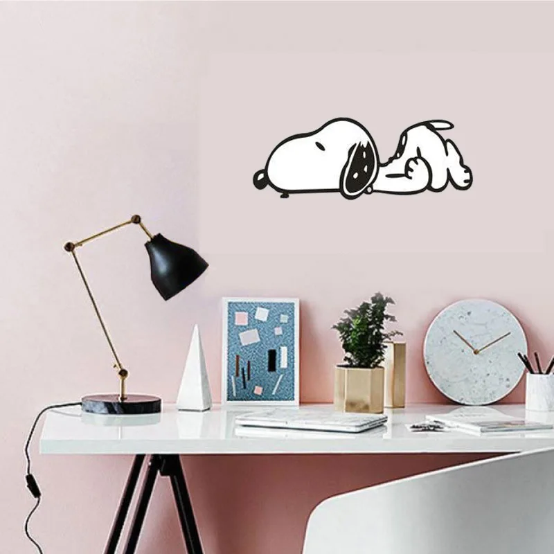 25Cm Snoopy Animation Wall Stickers Children's Room Cartoon Self-Adhesive Waterproof Stickers Anime Action Figures Model Toys