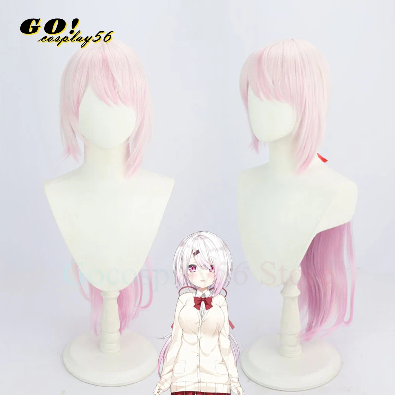 Parrucca VTuber Sara Hoshikawa Youtuber Girls Cosplay 90cm lungo dritto coda di cavallo bionda capelli sintetici gioco di ruolo