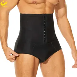 LAZAWG-Shorts masculinos para modelar o corpo, calcinha emagrecedora para controle abdominal, calcinha de cintura alta, calcinha de coxa