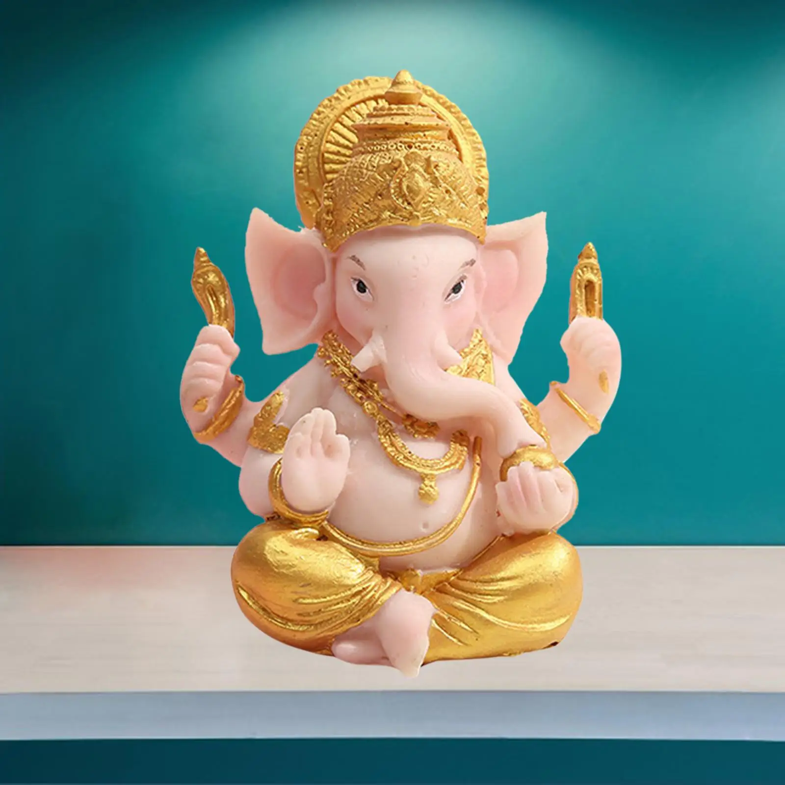 Collectible Figurine India Elephant God Buddha Porch Office Decor