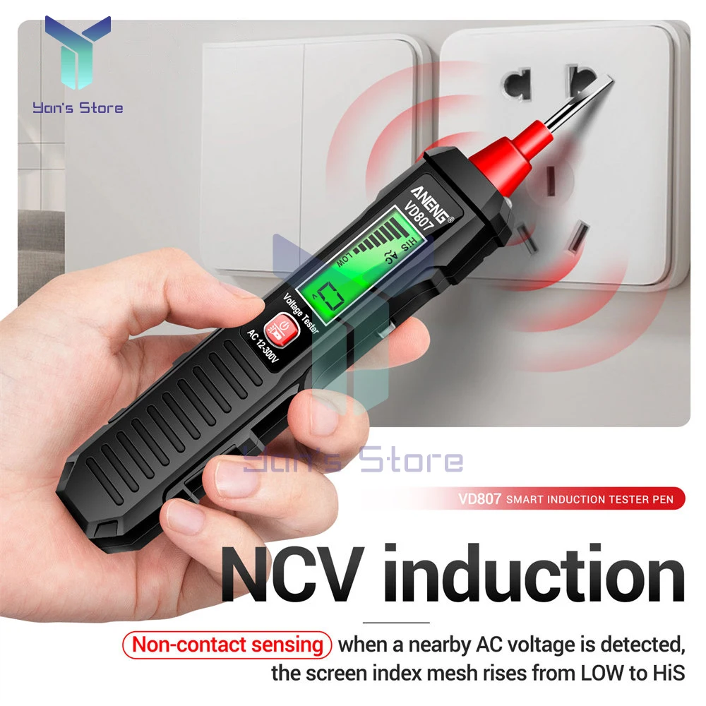 Smart Digital Display Voltage Test Pen For Zero Live Wire Electrician Special Test Pen Detector Electrical Screwdriver Indicator