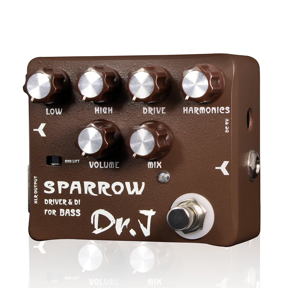JOYO Guitar Pedal D53 SPARROW Driven & DI for Bass Guitar Tube Bass Amp Effect with Driven High and Low Frequency Circuitry