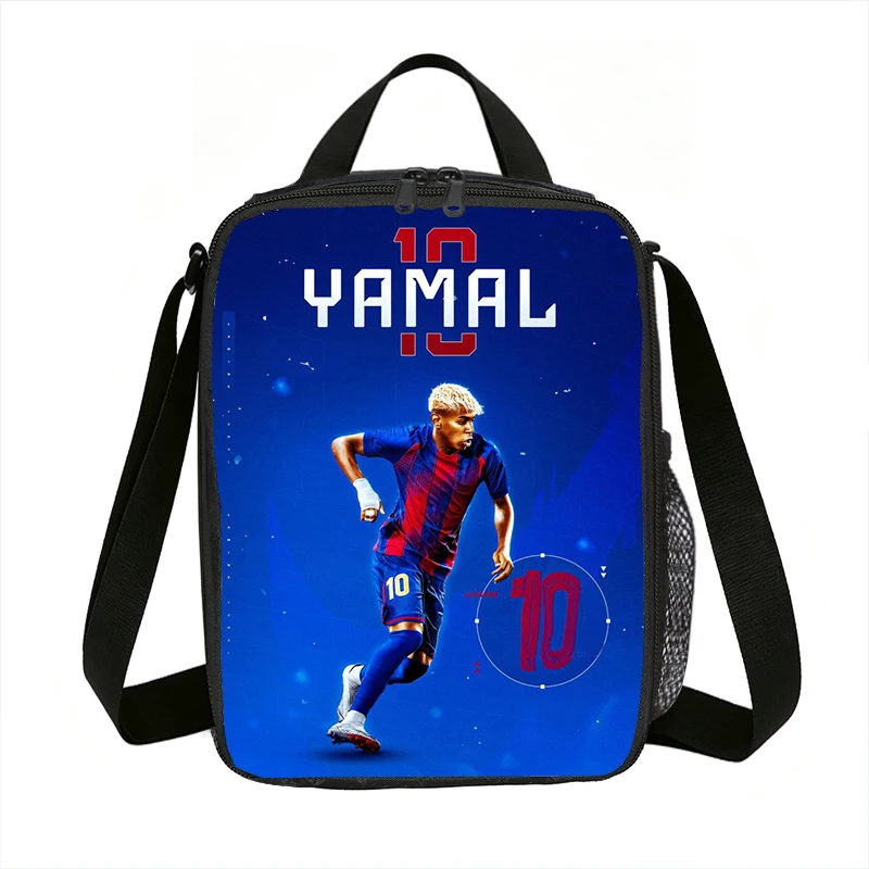 Learn, Travel Insulated Lunch Bags L-Lamin Yamal Thermal Bag Football Star Lunch Container Leakproof Tote Lunch Box Storage Bags