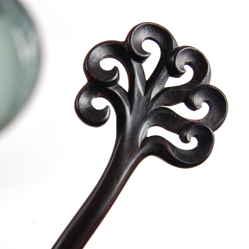 

Ebony Hairpin Handmade Antique Wood Hairpin, Hanfu Accessories Hairpin Classical Simple Hair Accessories
