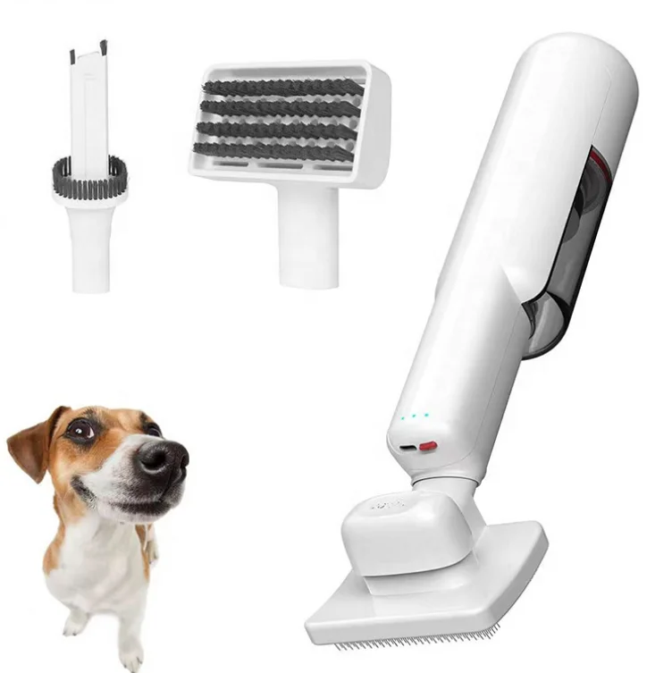 Handheld Pet Grooming Vacuum Cleaner, Lightweight Grooming Deshedding Pet Vacuum Cleaner With Slicker Brush For Dogs Cats Hair