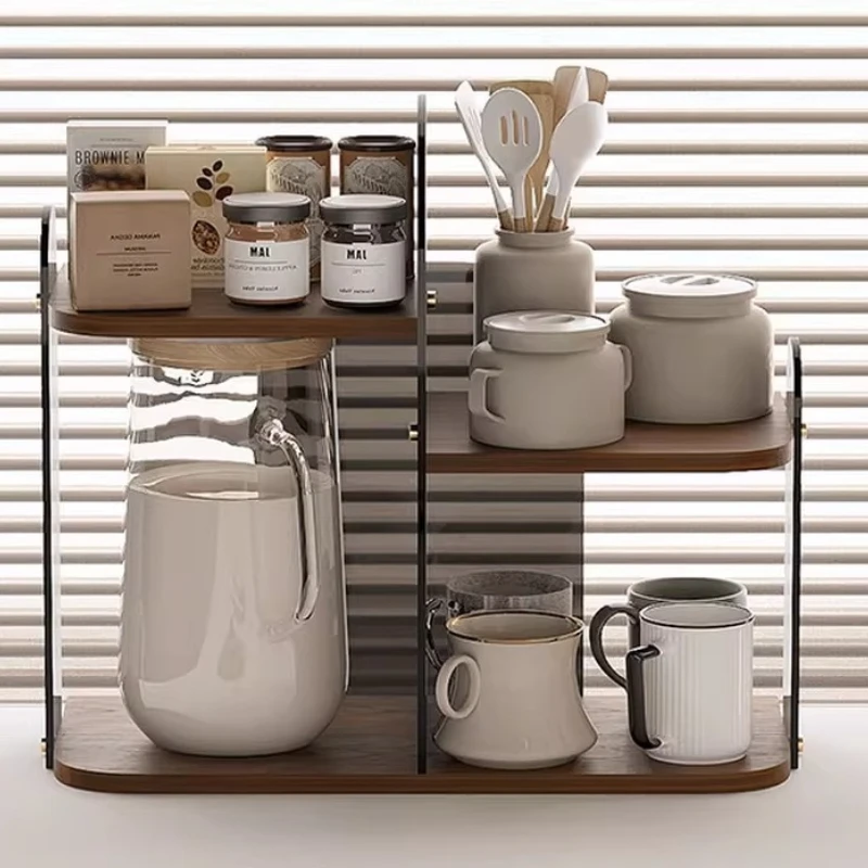 Clear Acrylic Cup Storage Shelf, Coffee Mug Display Stand for Living Room, Versatile Organizer for Teacups & Decor Items