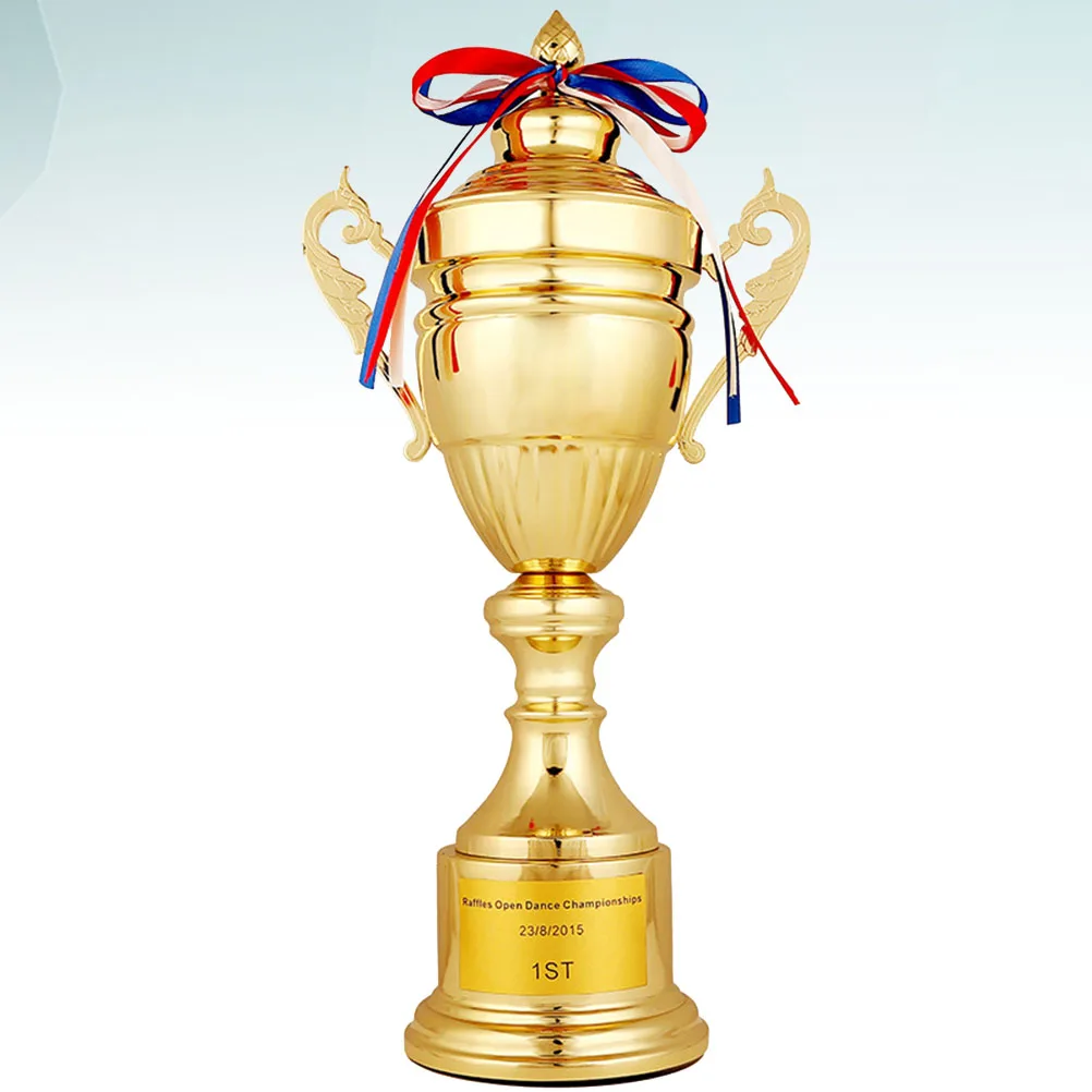 

37Cm Golden Award Trophy Metal Reward Prizes Creative Design Competition Ceremony Party Favors Classroom Supplies Sports
