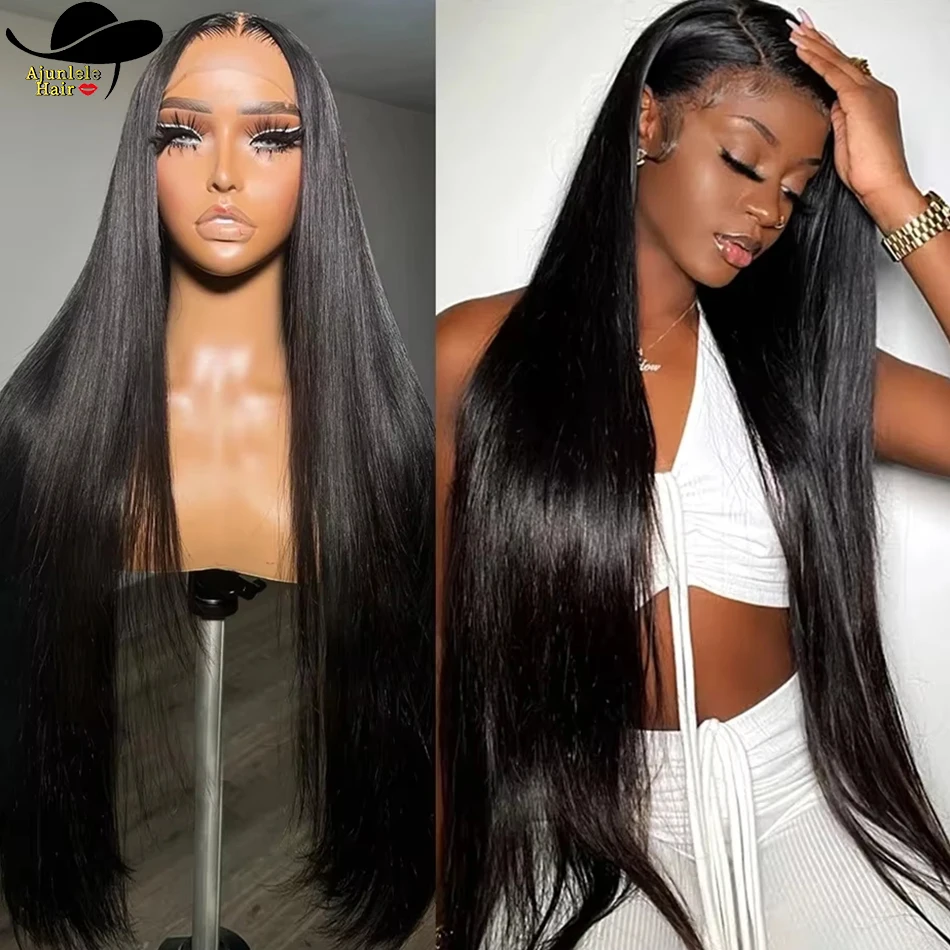 

Brazilian Hair Straight Wig 13x4 Transparent HD Lace Frontal Wig Straight 4x4 Lace Closure 100% Remy Hair Wig For Black Women