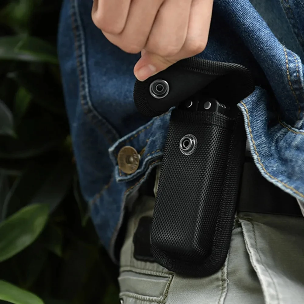 

Outdoor Hunting Tactical Knife Holster Single Oxford bag clamp cover Bag Molle Flashlight Pouch Torch Holder Case