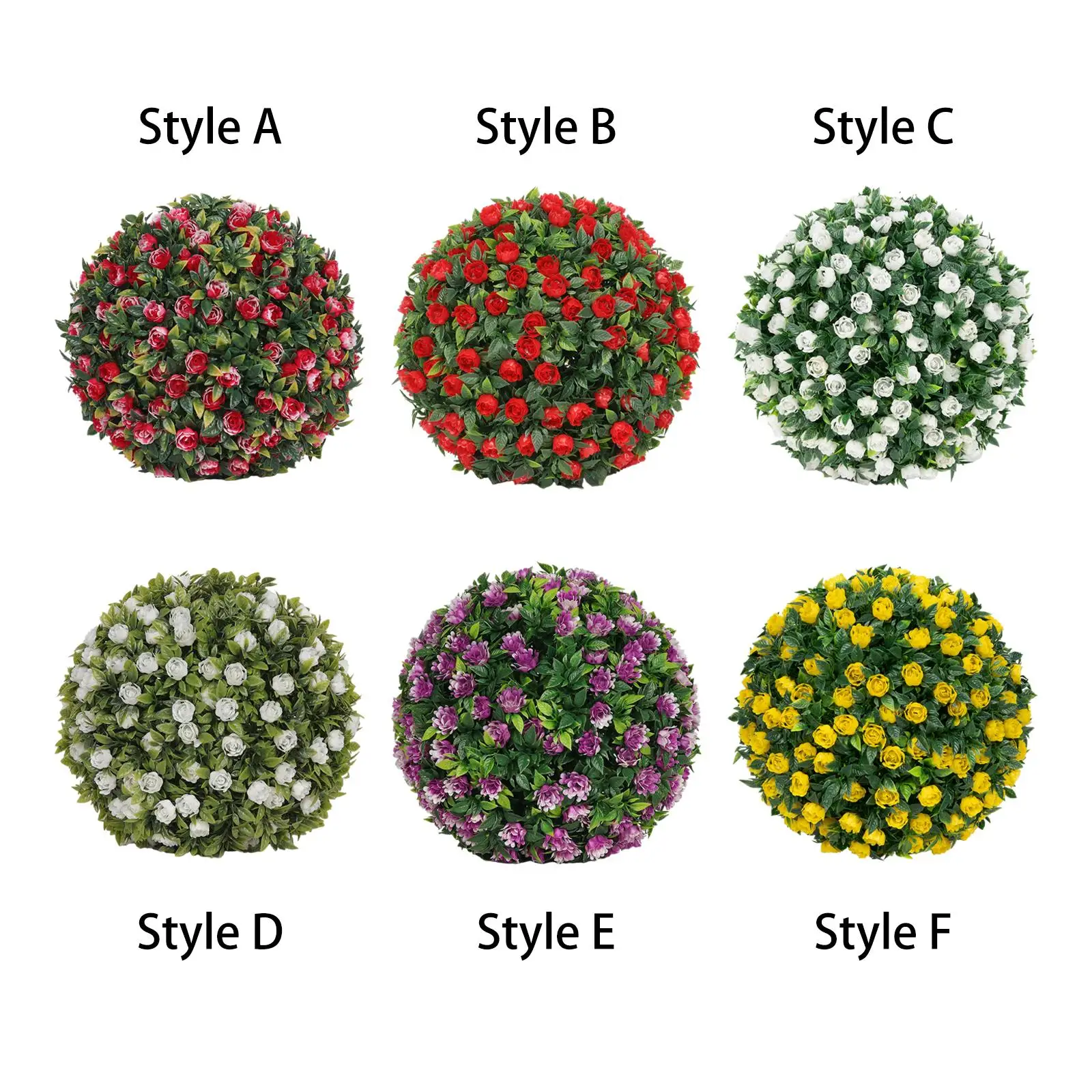 20cm Decorative Artificial Plants Artificial Topiaries Ball Sturdy Versatile Lifelike Shape for Indoor and Outdoor Pendant