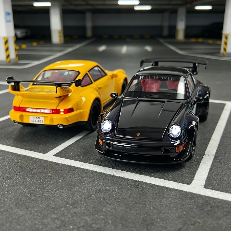 

1:32 simulation Porsche 964 alloy car model, doors and engine hood, trunk can be opened, supercar gift collection