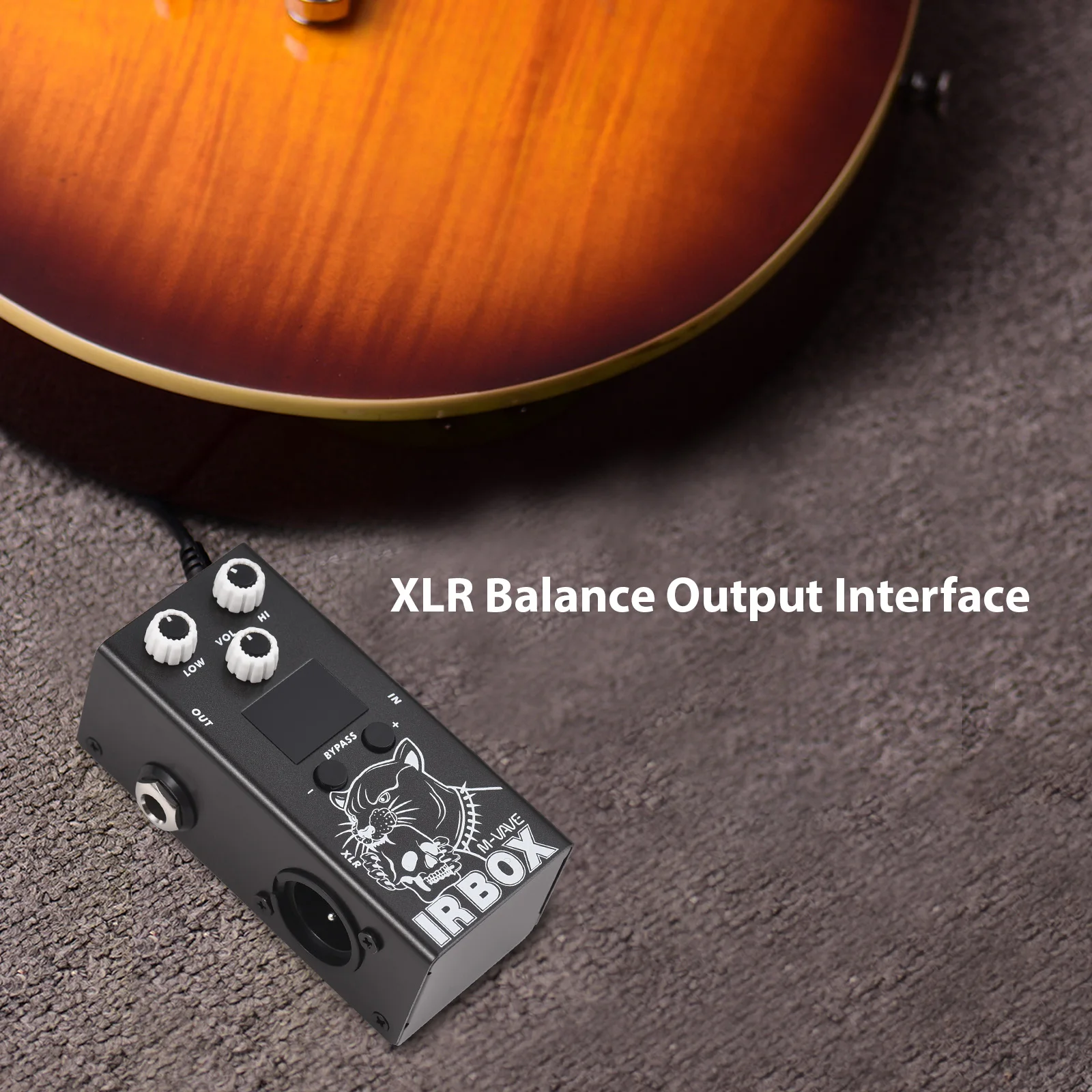 Guitar IR Box Effects Pedal with IR Cab Impulse Response Cabinets Speaker Simulator Input/Output Electric Guitar Effector