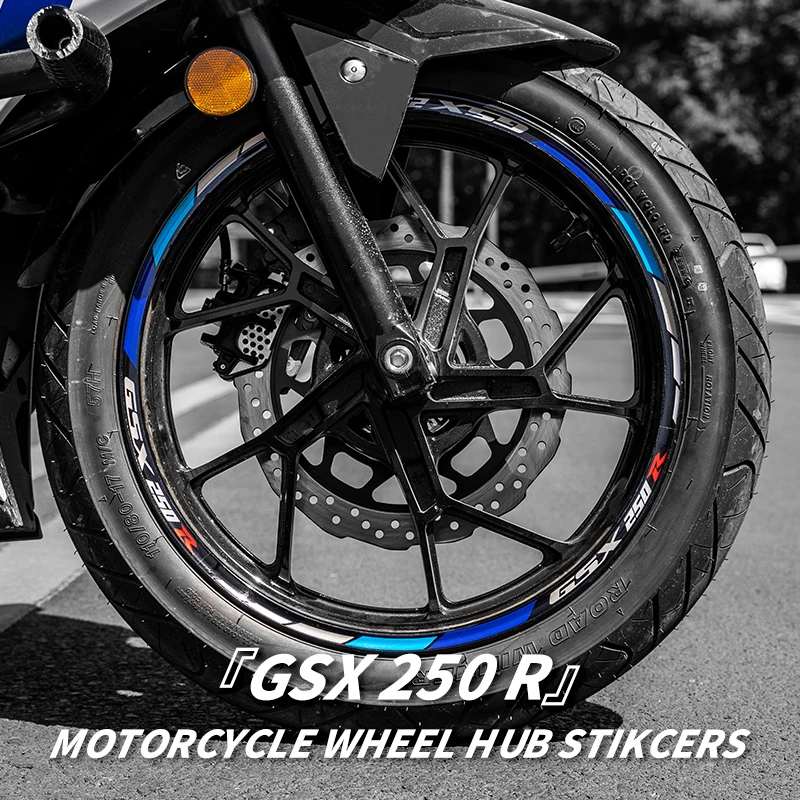 Used For SUZUKI GSX250R Bike Accessories Rim Safety Decoration Decals Motorcycle Wheel Hub Reflective Stickers