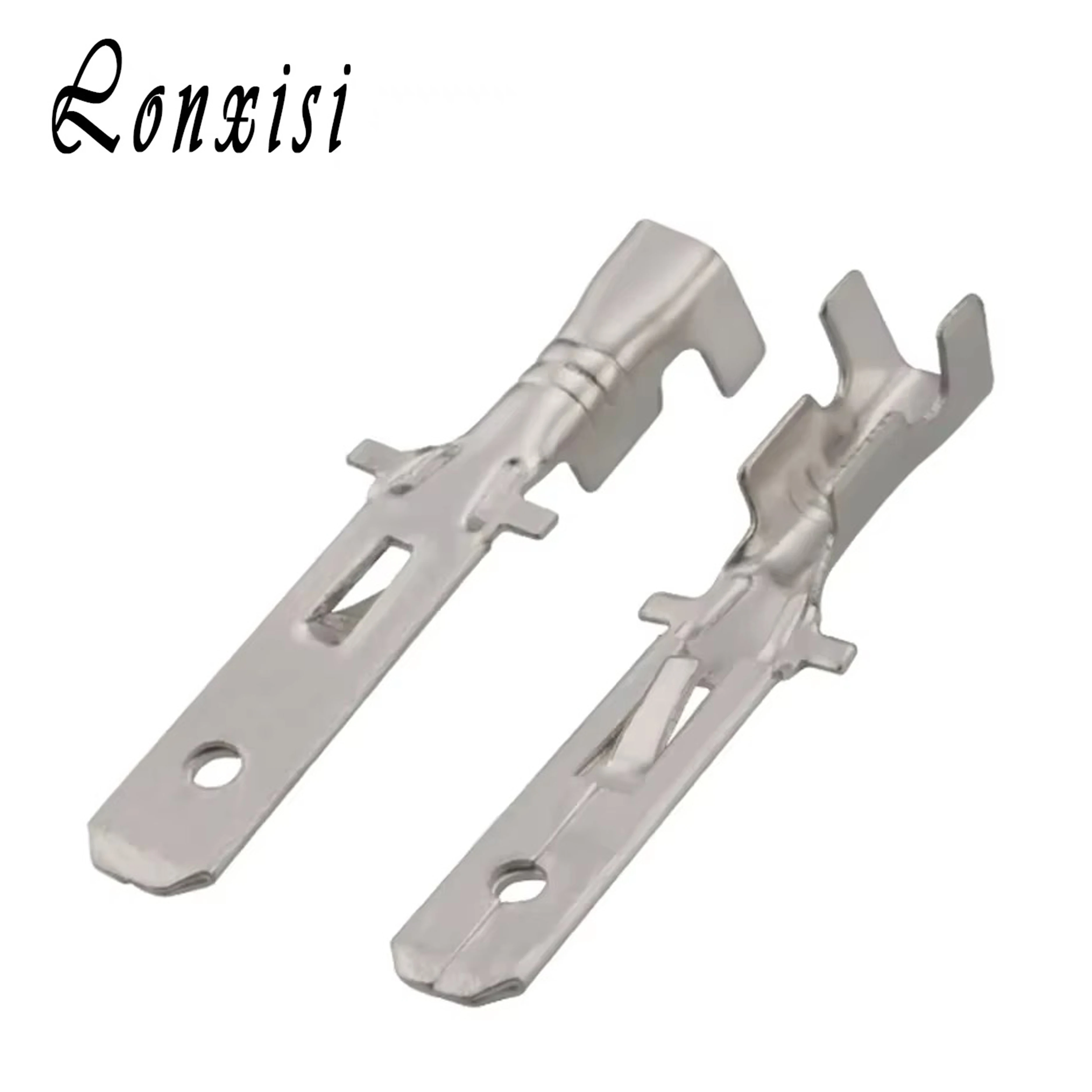 20/50/100/200 Pcs 4.8 MM Automobile Crimp Wiring Terminal Loose Electrical Male Connector Brass Pins DJ612-4.8B