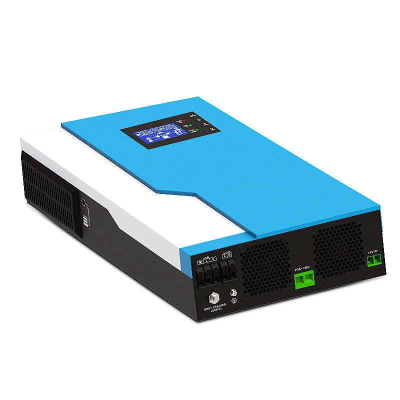 Híbrido fora do inversor 3500w 5500w da grade onda senoidal pura 24v 48v mppt 100a controlador solar max 500vdc pv entrada com wifi