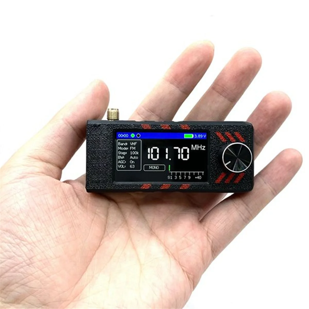 Abjz si4732 receptor de rádio portátil 10khz-180mhz lsb usb am fm todas as bandas mini rádio de bolso com antena hf sw mw rádio vhf