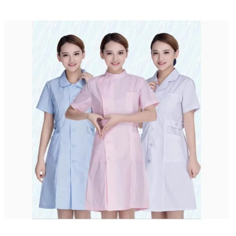 Rosa Schönheitsuniform mit Kosmetikerin, Kleid, Salon, Arbeitskleidung, Spa-Uniformen, Peelings, Mantel, Spa, weiße Robe, experimentelle Kleidung