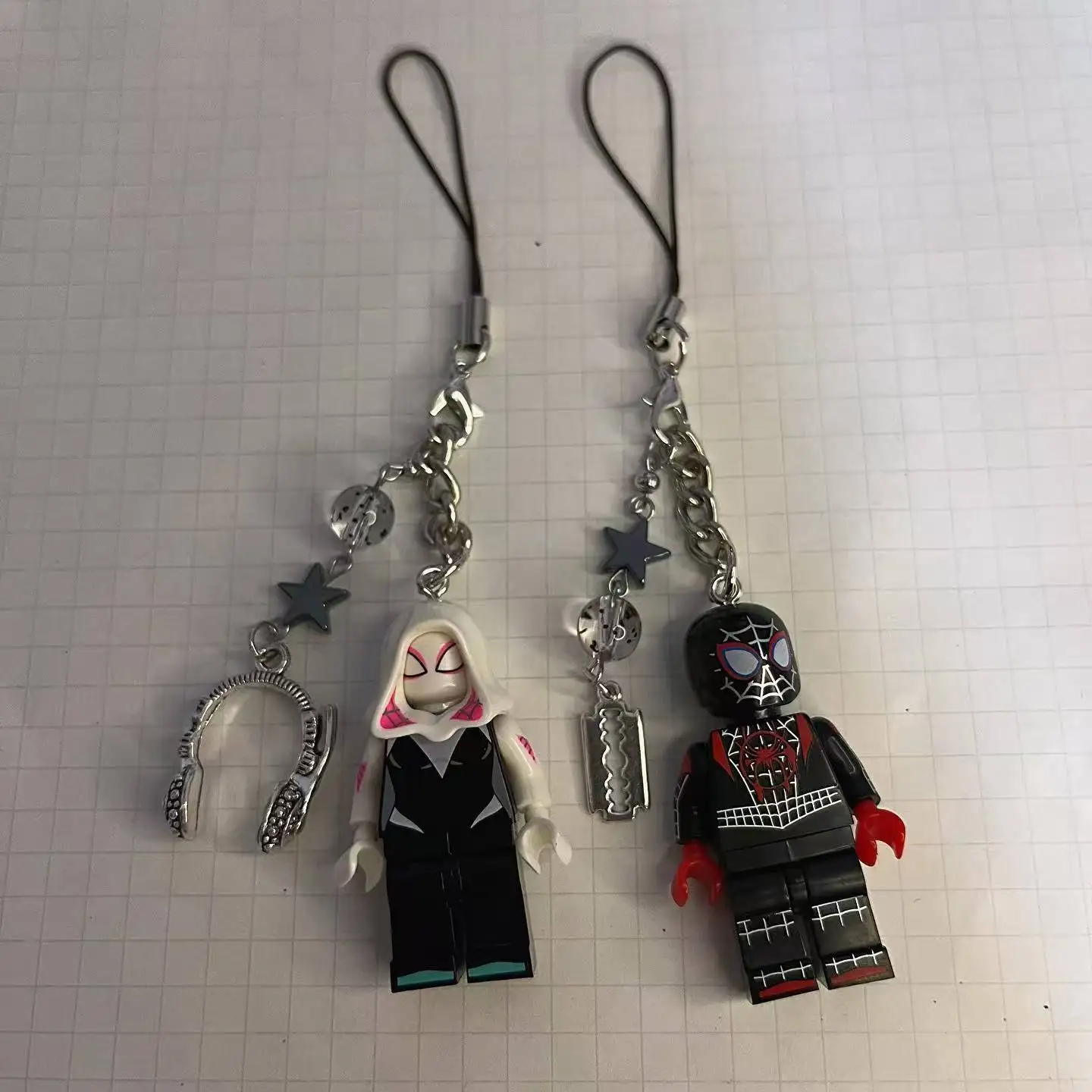 Handmade Spider Toy Couple Keychain