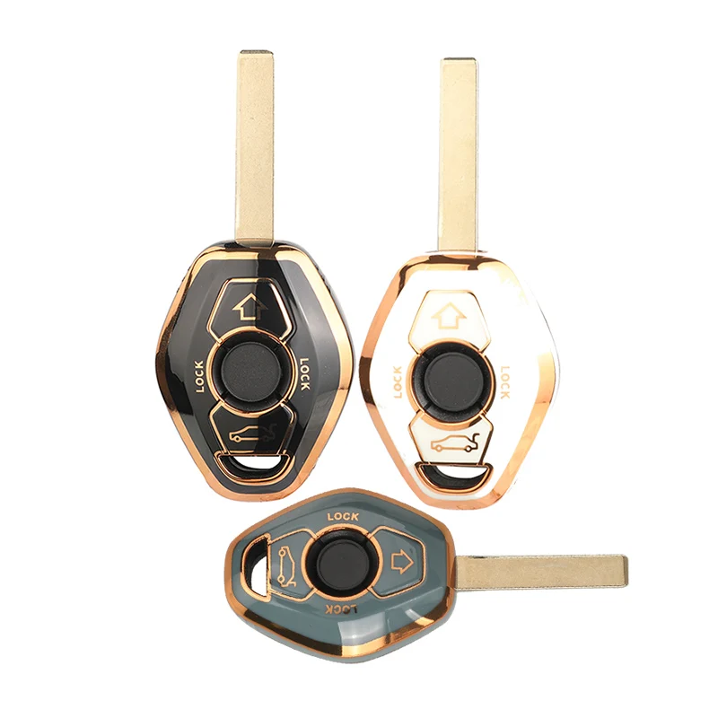 jingyuqin Remote Arrival TPU Car Key Shell Case Fob For BMW 3 5 7 SERIES Z3 Z4 X3 X5 M5 325i E38 E39 E46 4Buttons