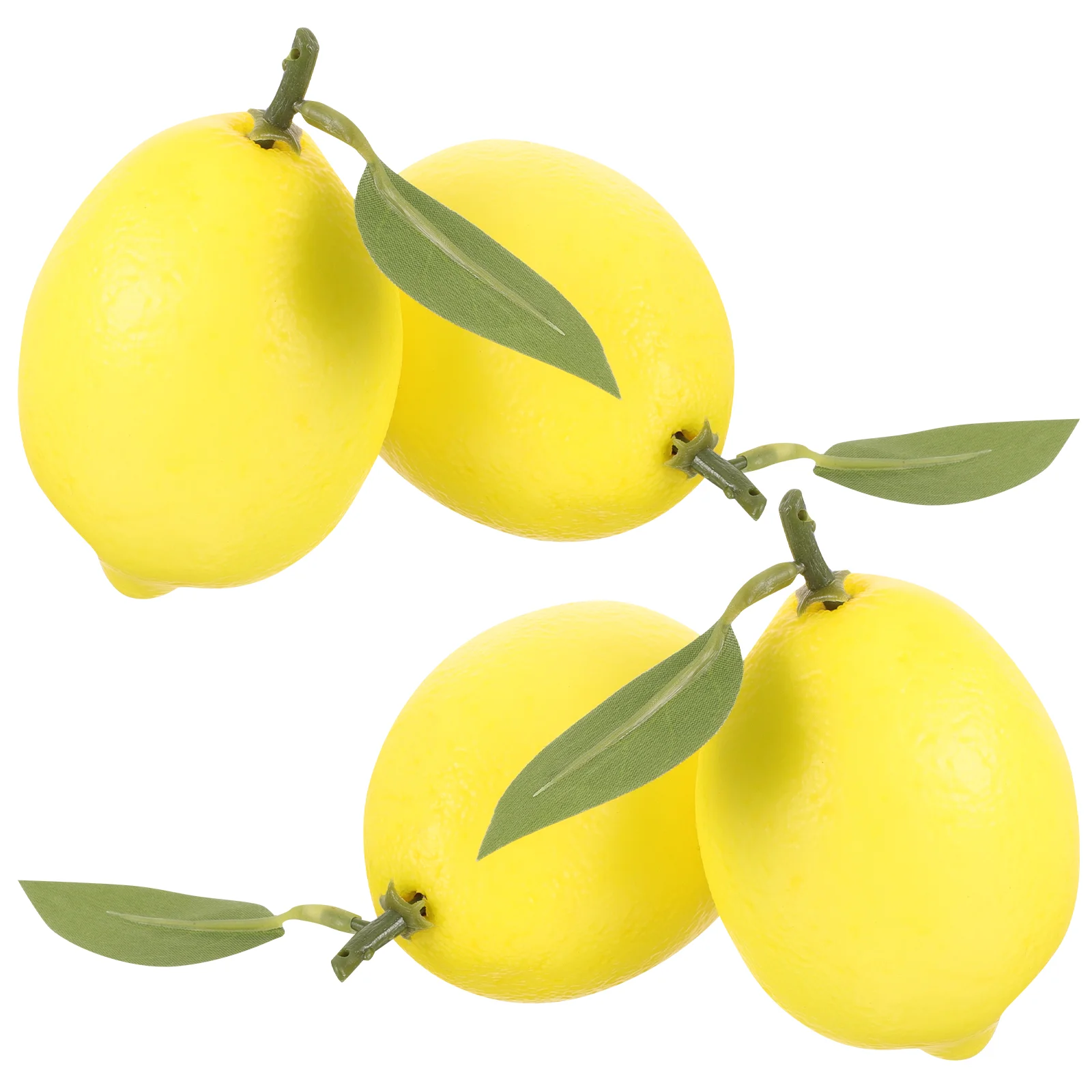 4 Pcs Lemon Garnish Simulation Fruits For Decoration Lemonade Prime Fake Ornaments Accessories Sensory Bin Kitchen