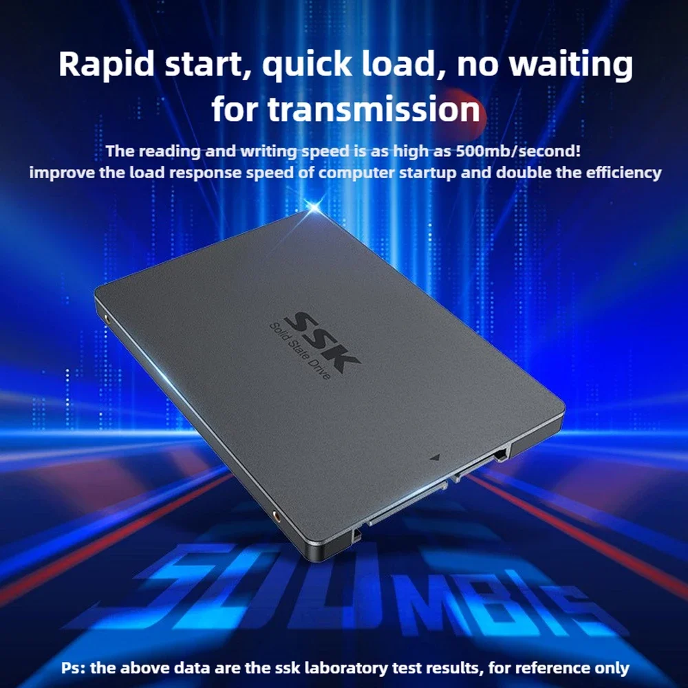 Unidad de estado sólido interna SSK SATA III SSD de 2,5 pulgadas, disco duro SSD de 256GB, 512GB, 1TB, hasta 500 MB/s para actualizar PC, portátiles y de escritorio