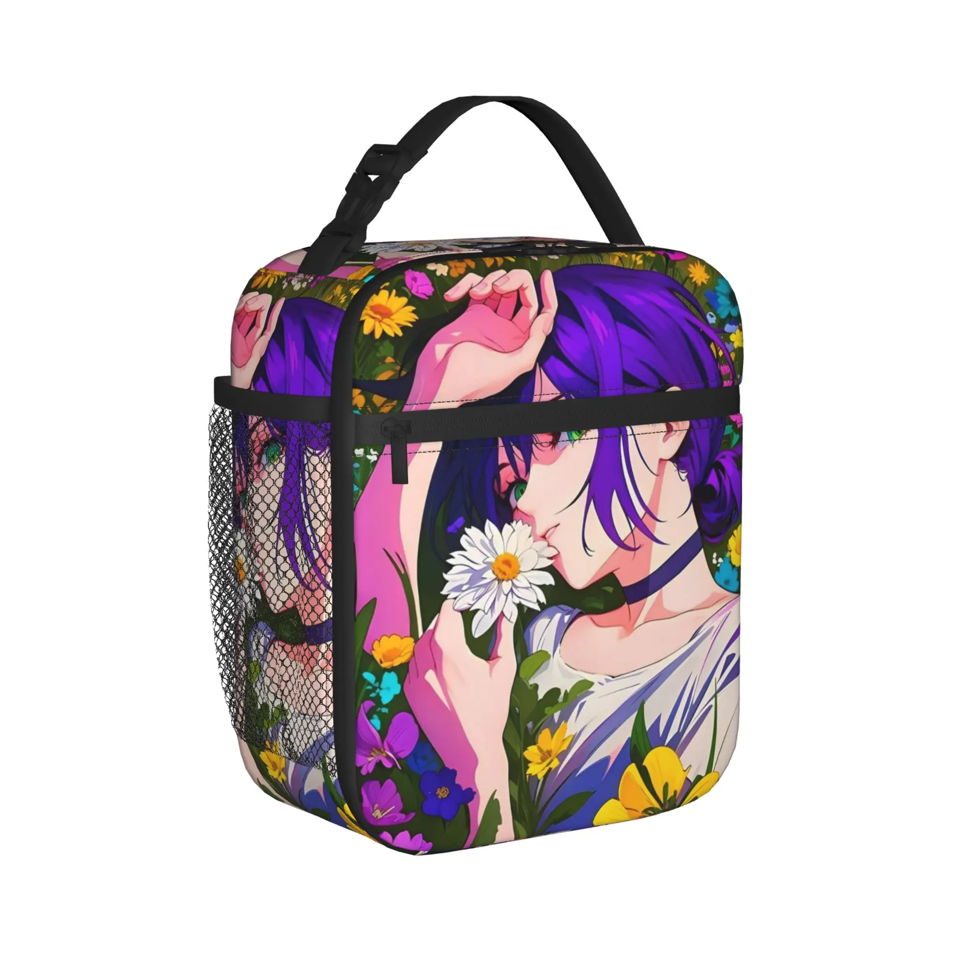 C-Chainsaws Man Reze Insulated Lunch Bags Cooler Bag Reusable,Lunch Container Cartoon Portable Tote Lunch Box for Men Women
