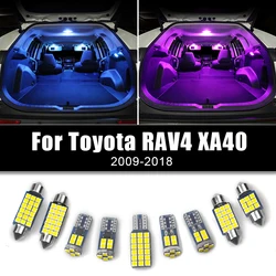 For Toyota RAV4 XA40 2009-2012 2013 2014 2015 2016 2017 2018 6pcs Car LED Interiort Reading Bulbs Lamps Trunk Light Accessories