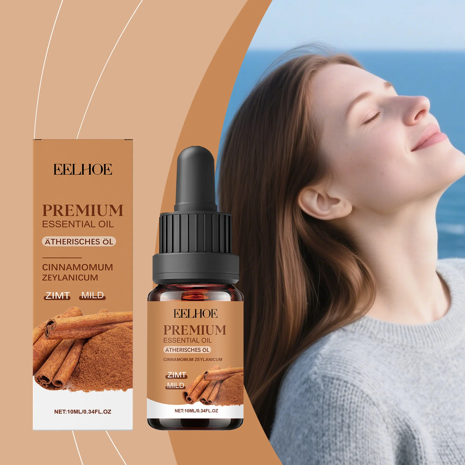 Cinnamon Aromatherapy Essential Oil - Moisturizing Body Skin, Comfortable External Use, Protective and Hydrating Care Essential