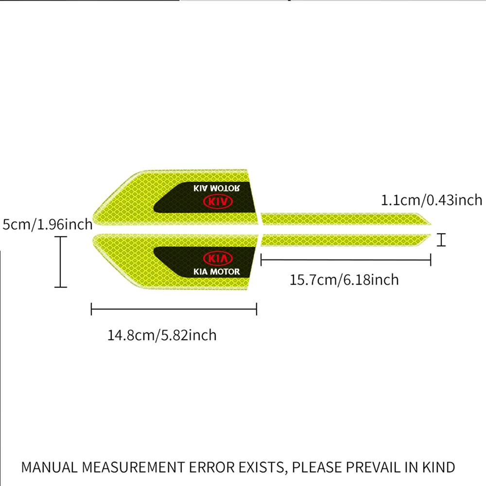 سيارة درابزين السلامة تحذير ملصق المضادة للتصادم مائي لكيا سبورتاج بيكانتو ريو Ceed سيراتو الروح سورينتو KN اكسسوارات السيارات #4