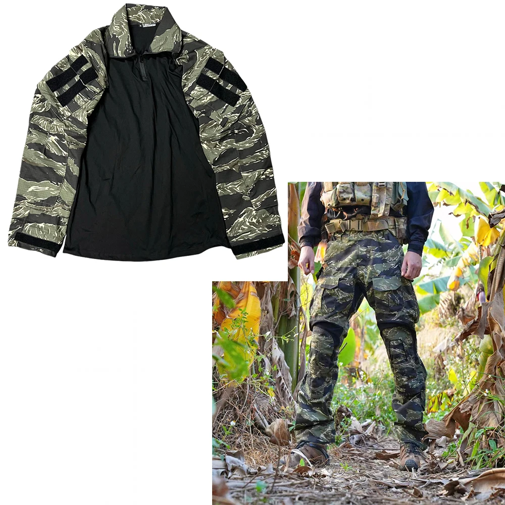 Outdoor sports GEN3 jungle tiger spot G3 tactical pants frog suit JWD tiger spot camouflage frog suit top+pants