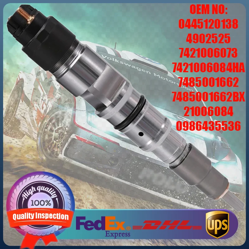 

Diesel Engine Parts 0445120138 4902525 7421006073 Common Rail Fuel Injector for Renault Volvo KHD